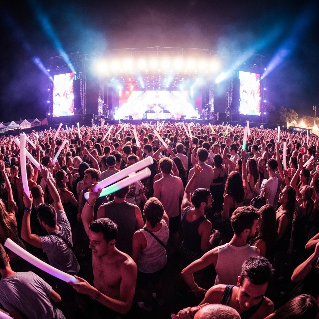 Público num concerto ao vivo